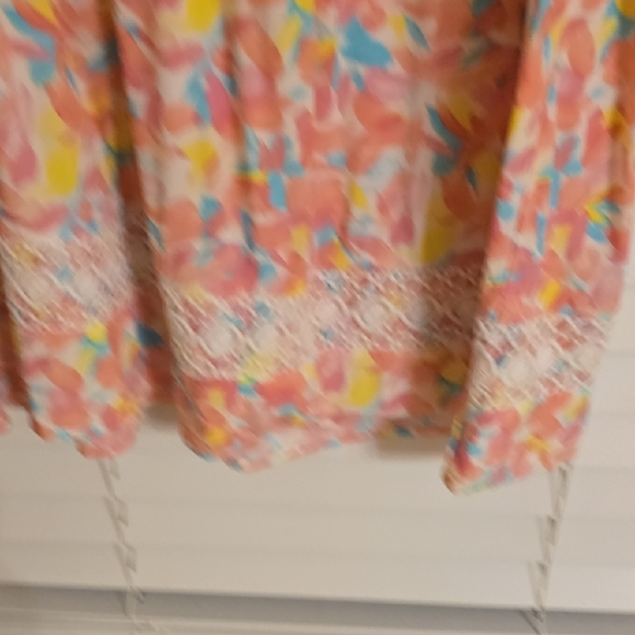 Crown & Ivy Pink and Orange Ruffled Tiered Sundress - Picture 5 of 12